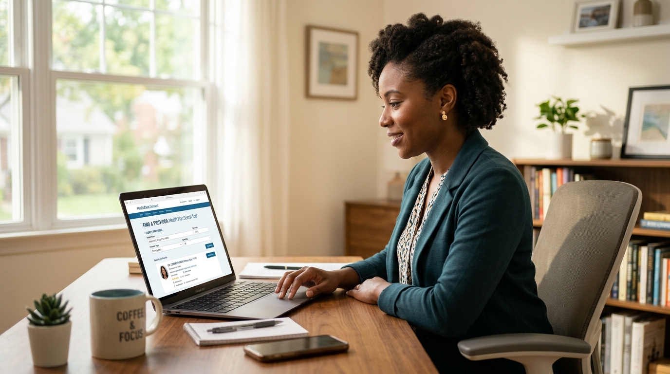 Member searching for a provider online