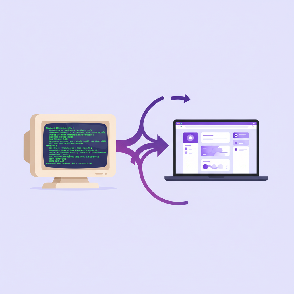 Legacy application modernization illustration